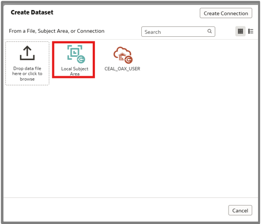Select Local Subject Area