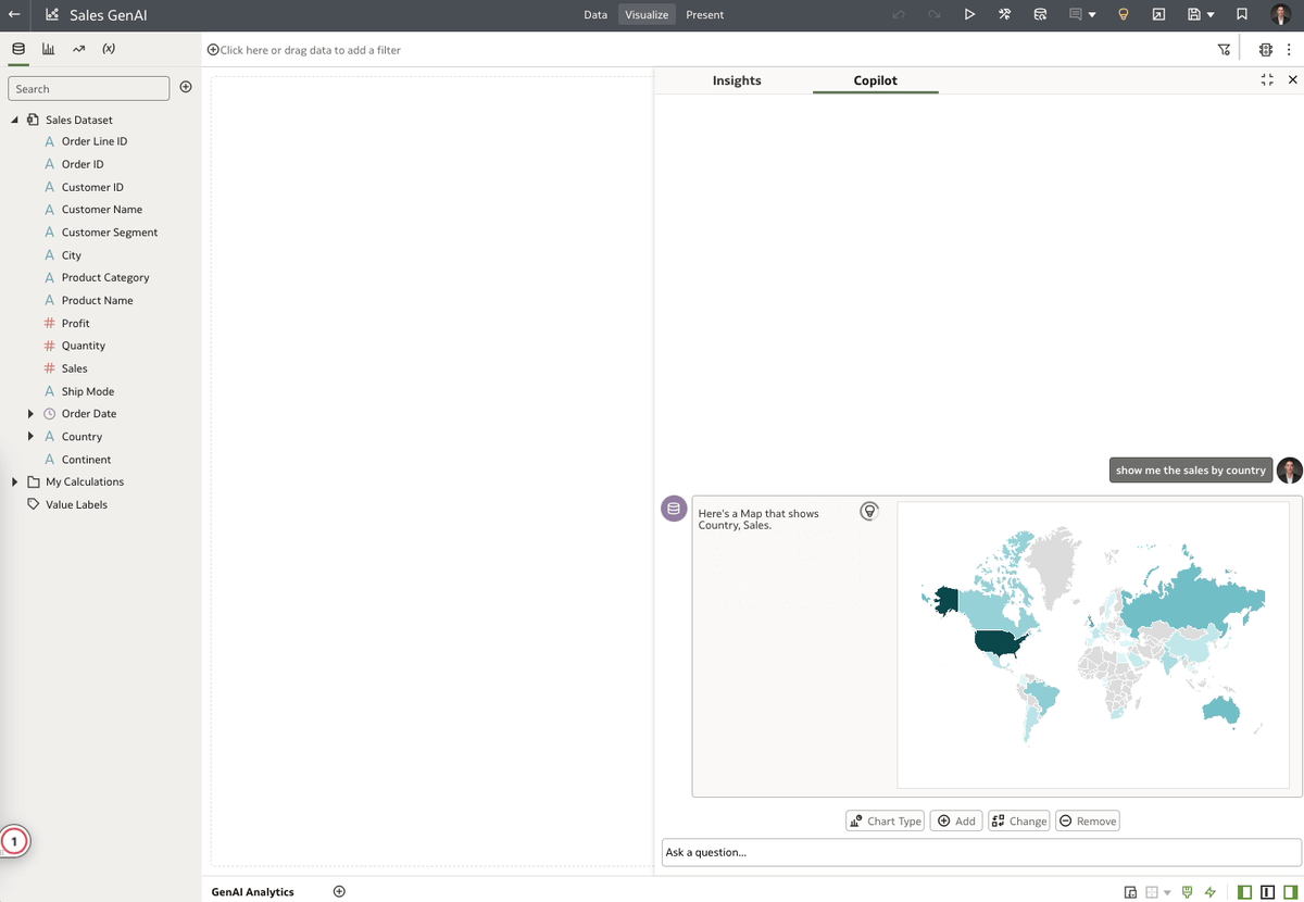 AI Assistant Oracle Analytics