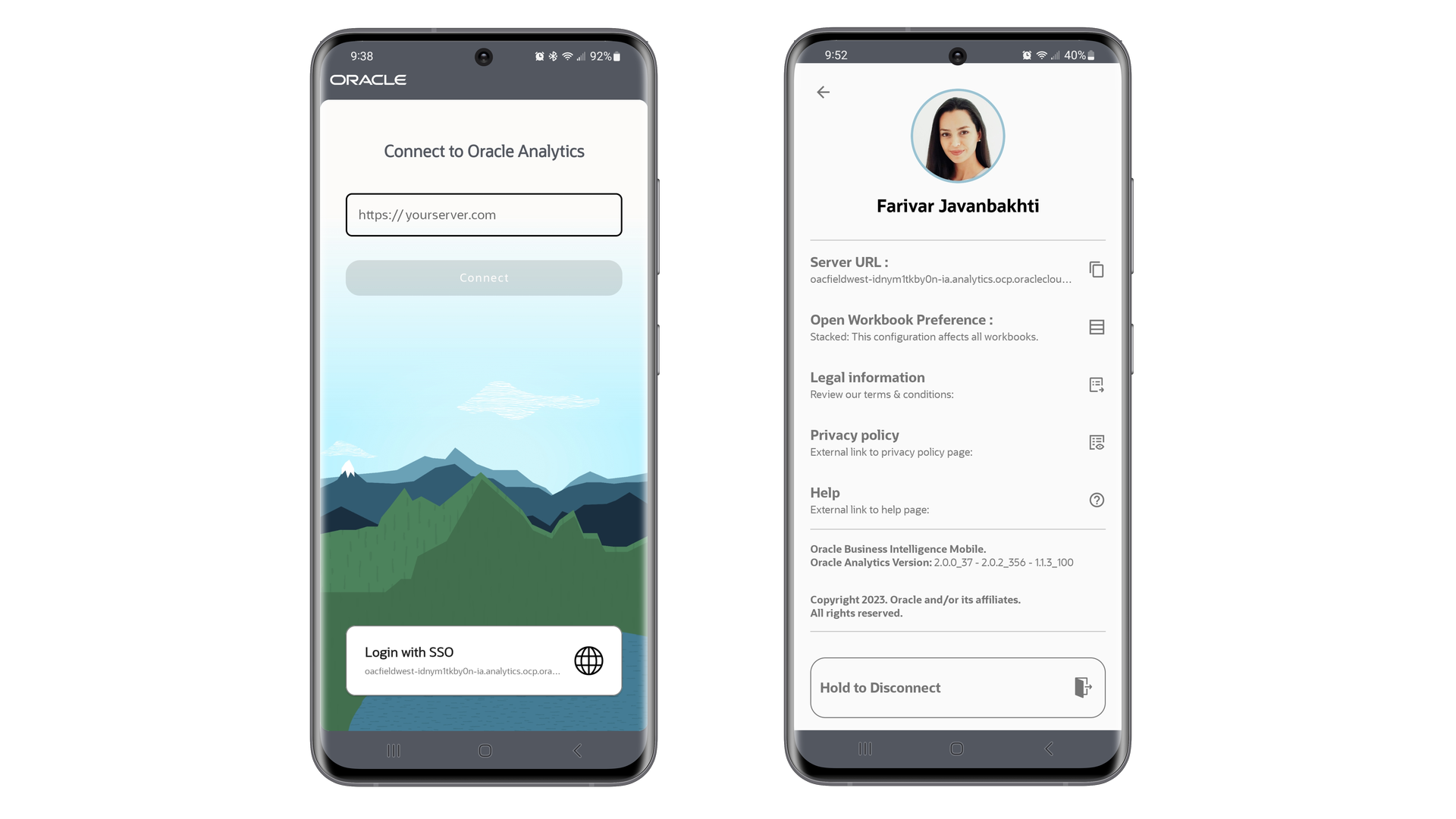 OAC Mobile App Login