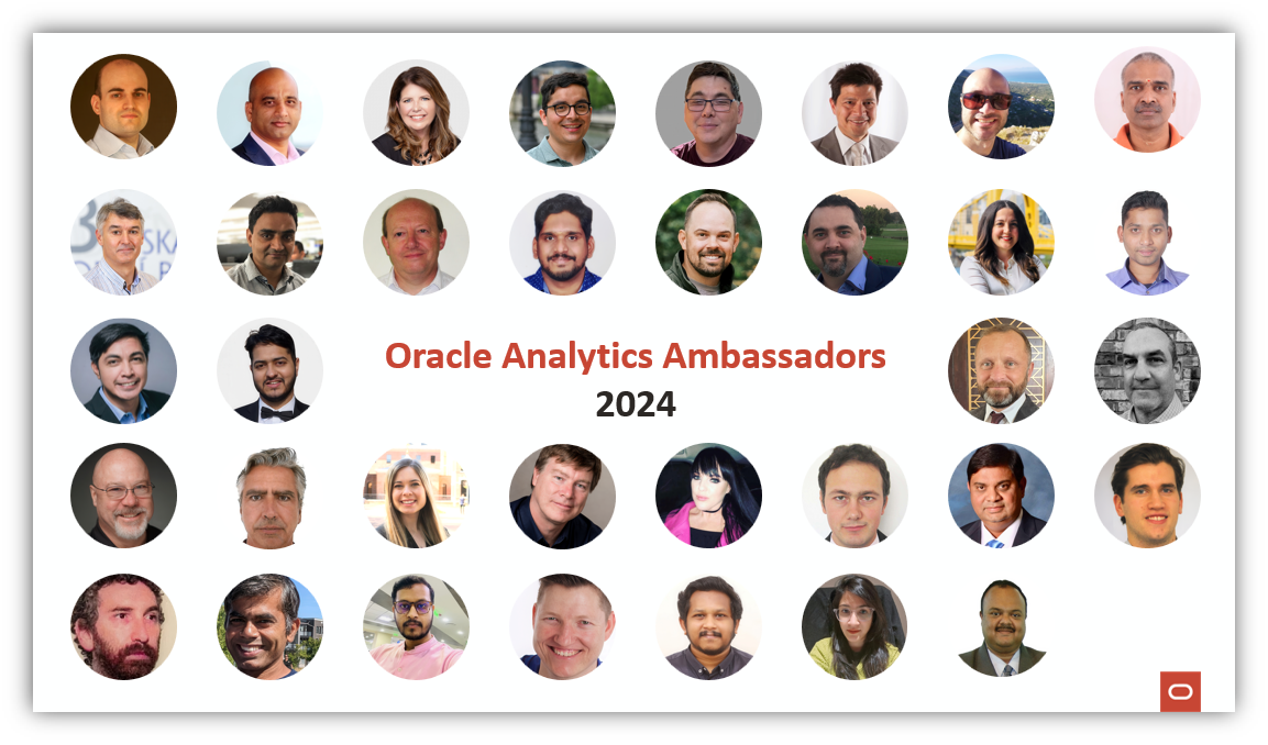 Oracle Analytics Ambassadors 2024