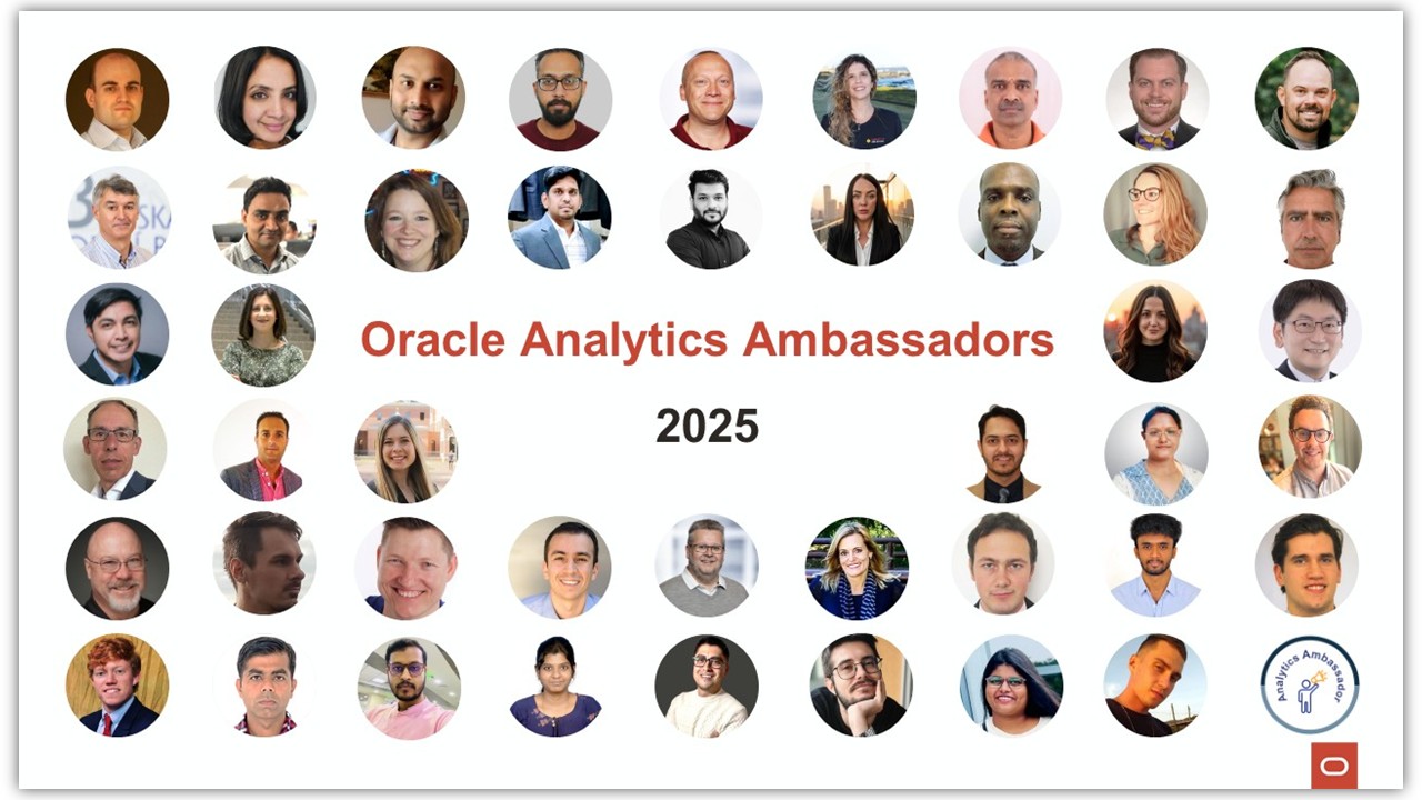 Oracle Analytics Ambassadors 2025