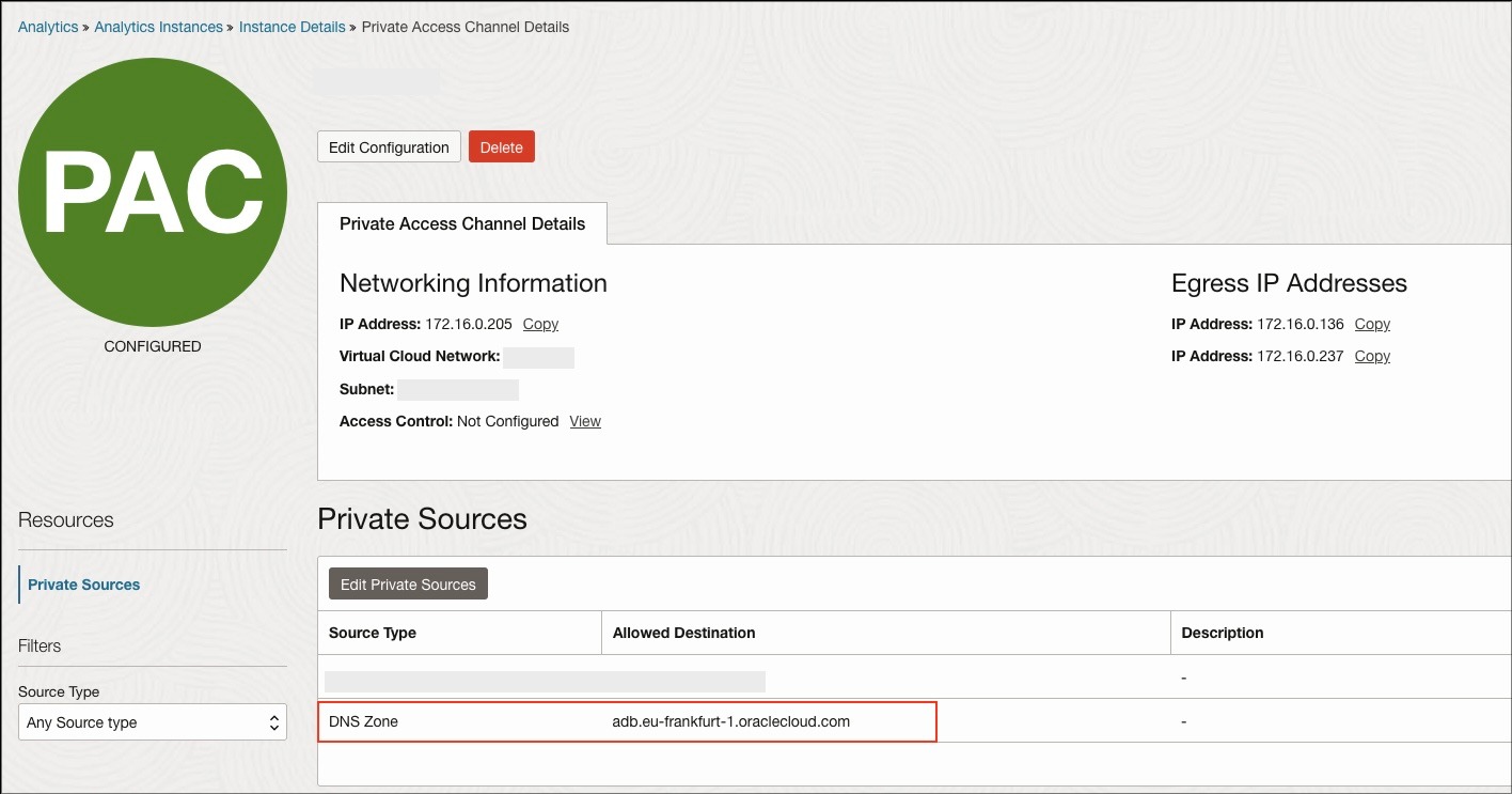 Private Access Channel