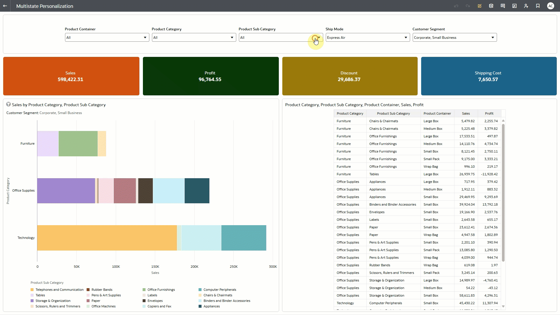 Switching between a new saved filter configuration to the Original State through persisted filter states 