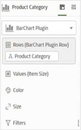 Default Grammar Panel of Bar Chart extension