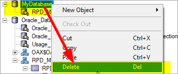 If merging, do not leave any Custom database connections in the Semantic Model. Only the three pre-built database connections should remain