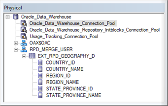 The custom schema should remain and point to the factory database connection 