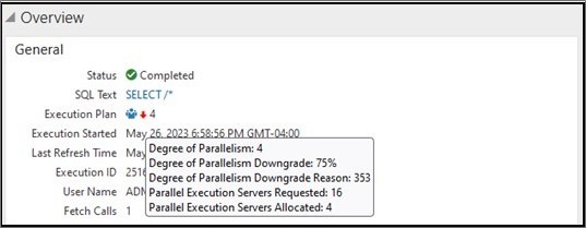 SQL Monitor Parallel Downgrade 