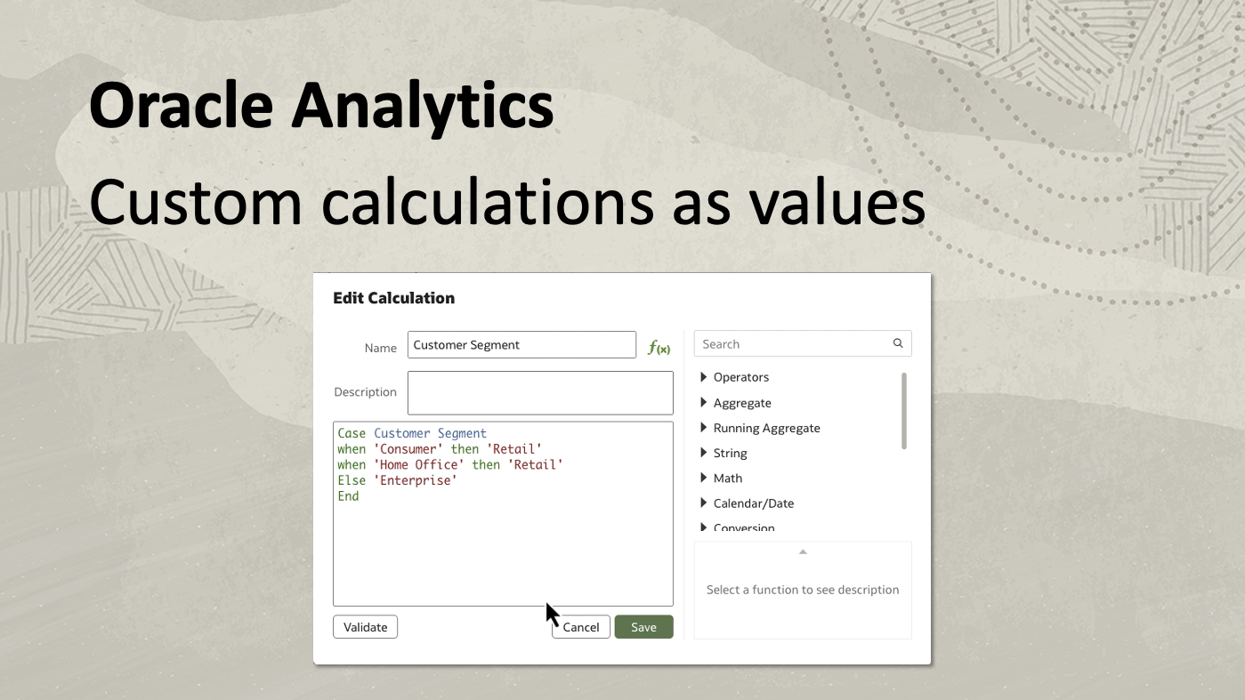 Custom Calculation as Values