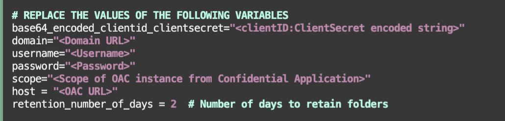 Set Python Script Variables