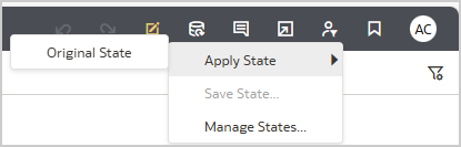 State Menu in the workbook header