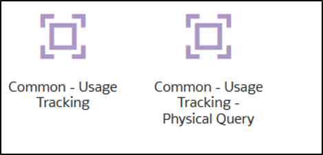 Usage Tracking Subject Areas