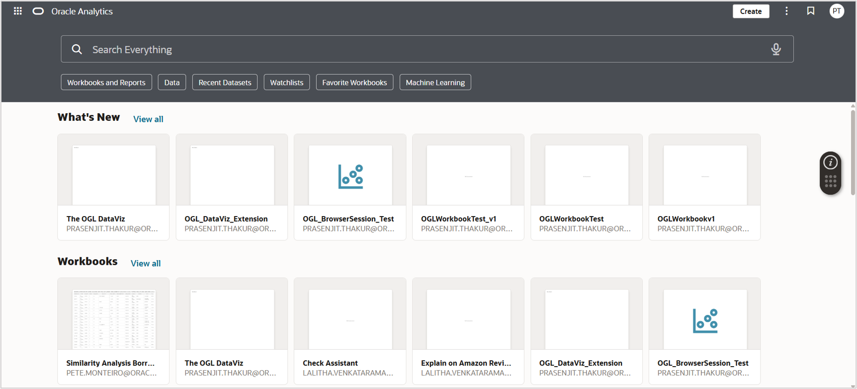 Widget visible outside a workbook