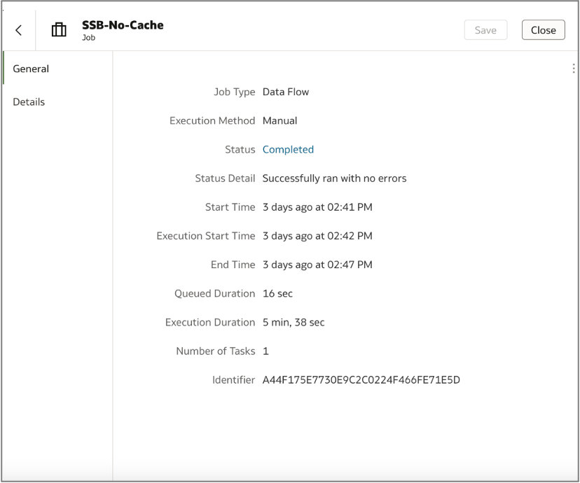 Data flow execution not using cache