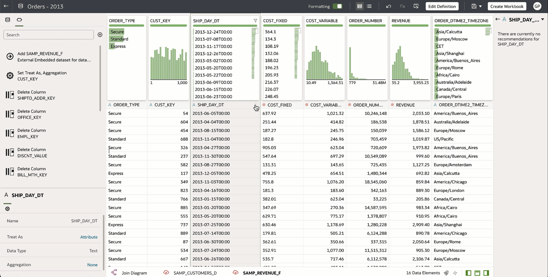Change column data type in data preparation editor