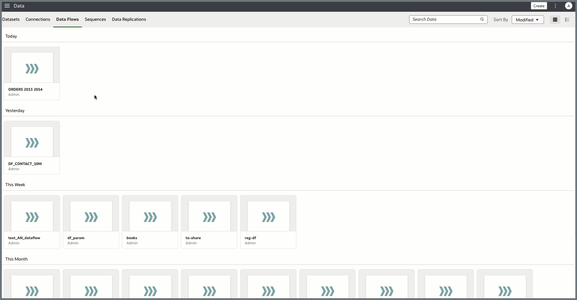 Create data flow schedule