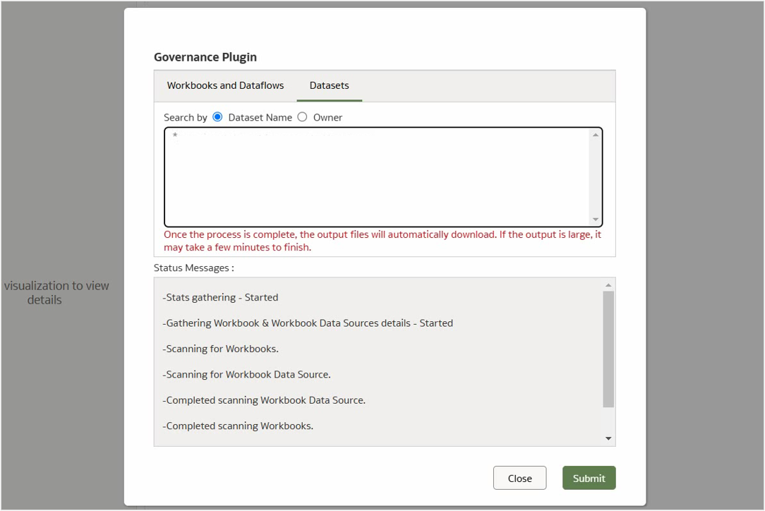 Input asterisk to fetch all the datasets