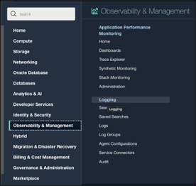 OCI Console - Observability and Management