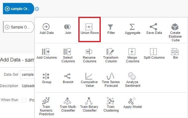 Merge-Union rows in OAC Data Flows