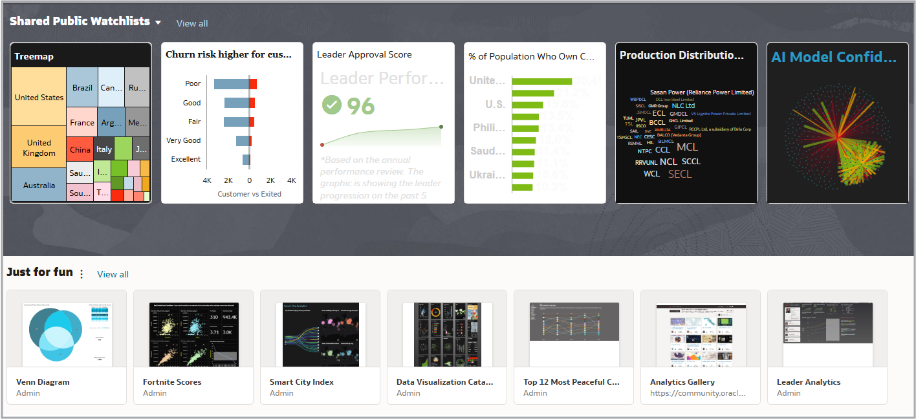 OAC Public Home page