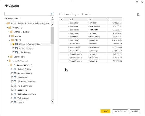 Reports Folder Navigation