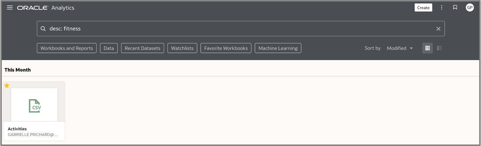 Search for the dataset using 'fitness' keyword