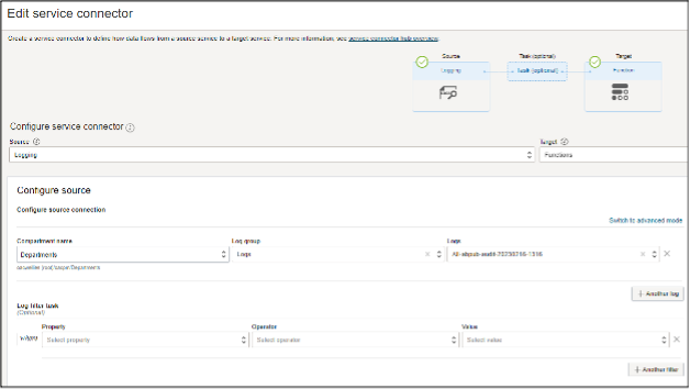 Configure Service Connector Source