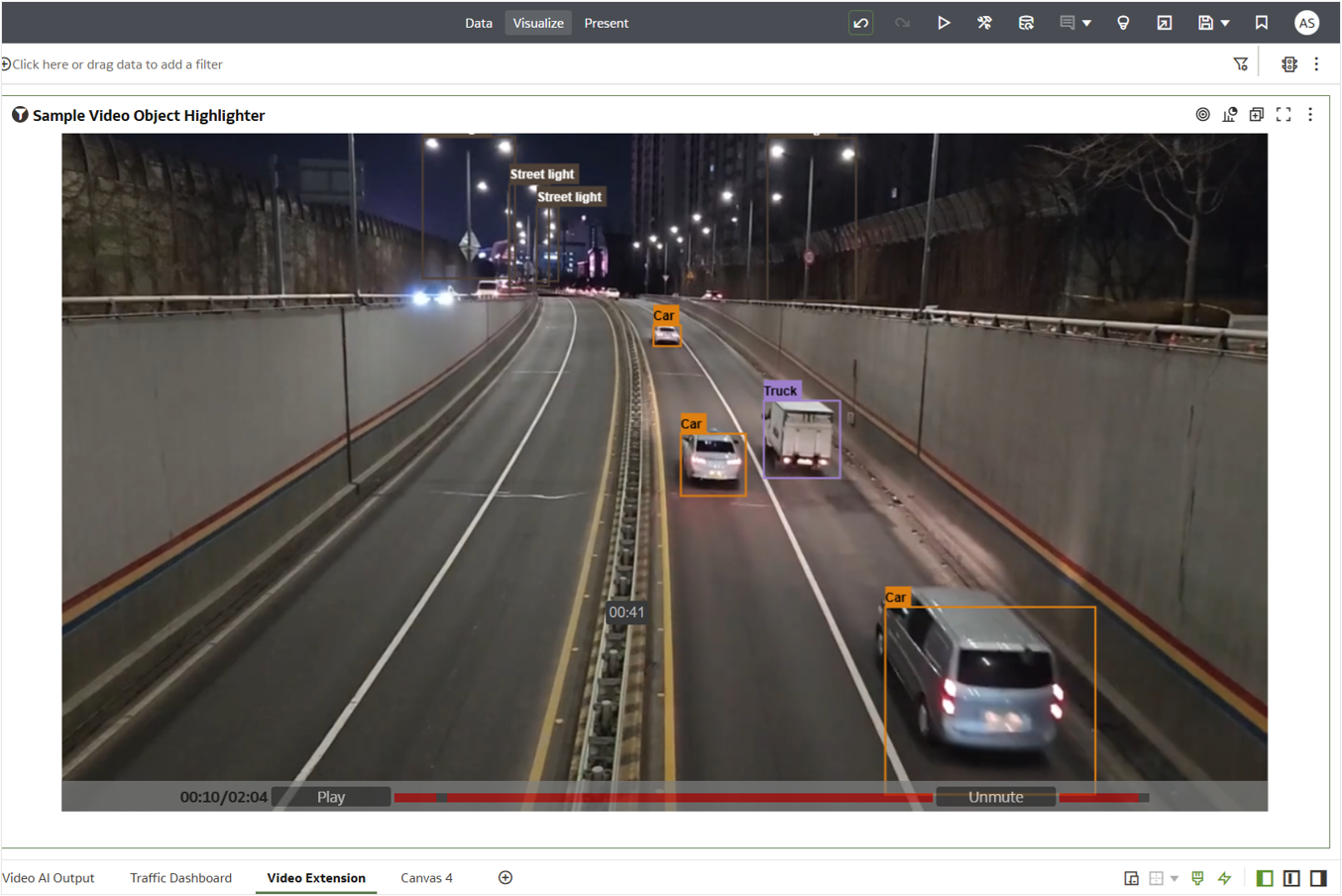 The input video captures the vehicle movement on a highway.