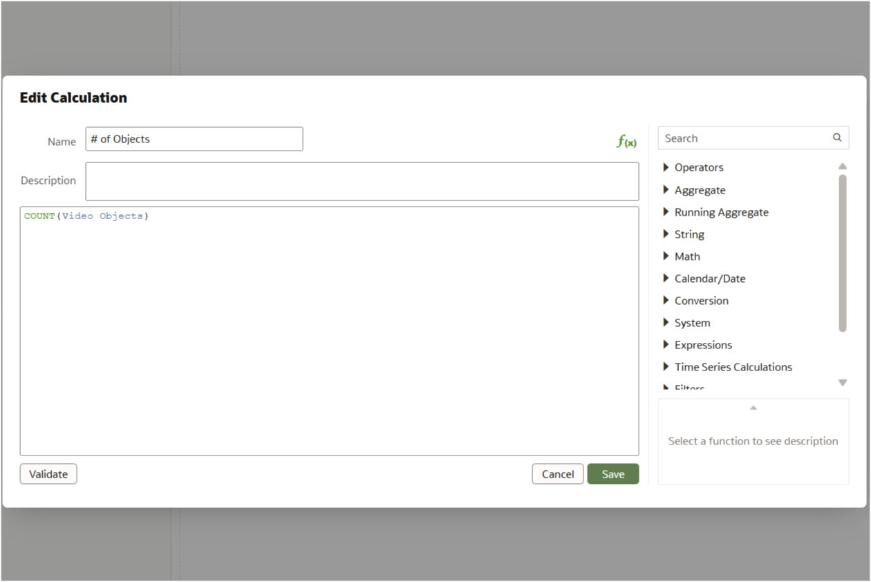 Calculation for # of Objects