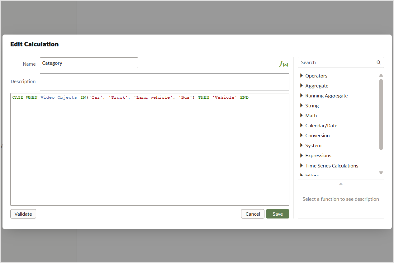 Calculation for Category