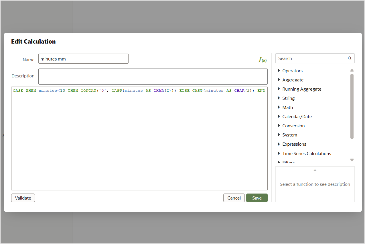 Convert minutes to mm format