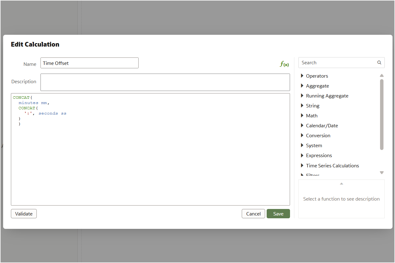 Calculation to concatenate minutes and seconds in mm:ss format