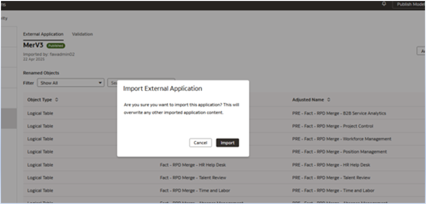 Import External Application