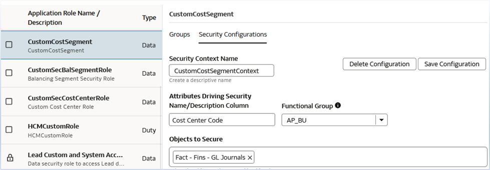 Security Context Configuration