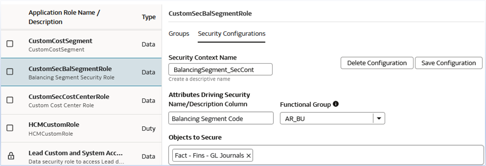 Security Context Configuration
