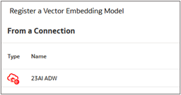 Select your ADW connection
