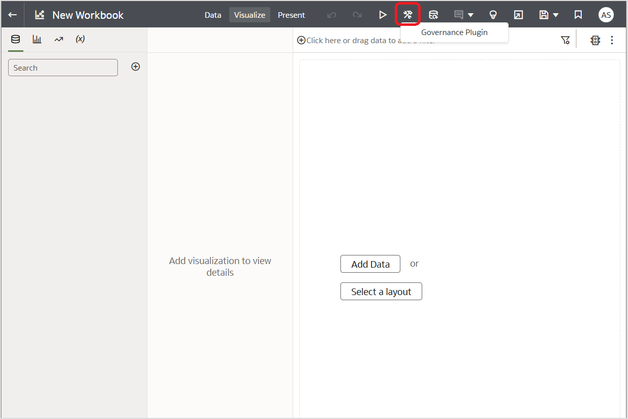 Navigate to the Workbook Extensions Icon