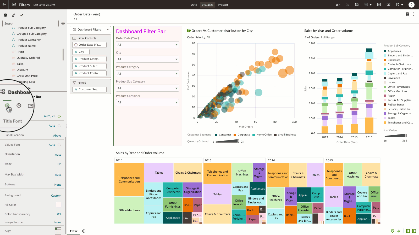 Dashboard Filter Orientation