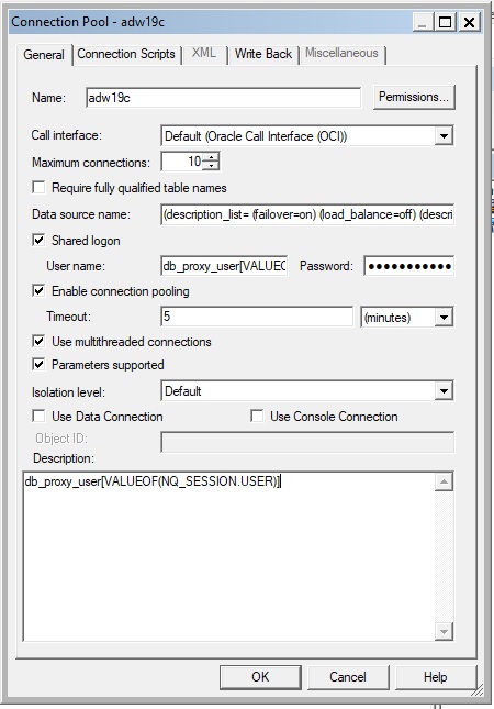 Connection Pool in RPD