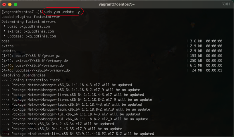 CentOS 7 - System Update
