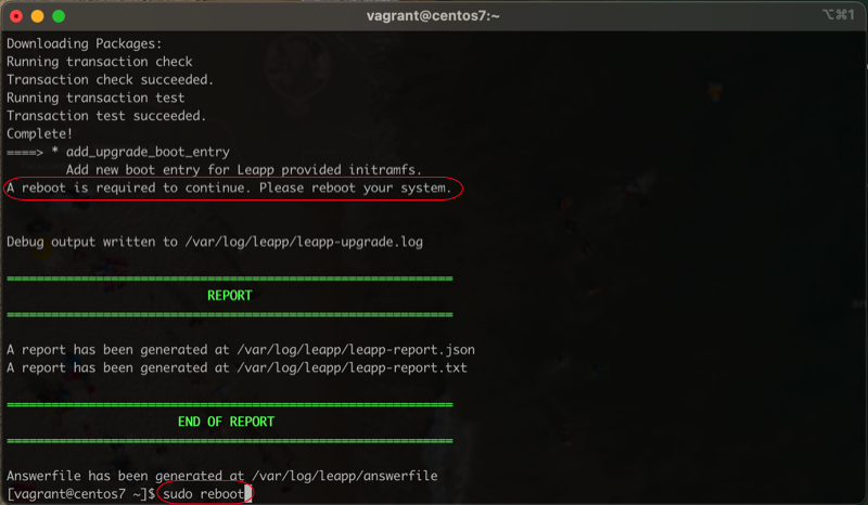 CentOS 7 - System Reboot