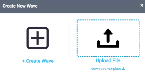 A screenshot of the Create Wave button.
