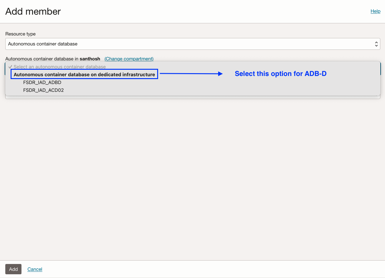 ADB-D-Member selection