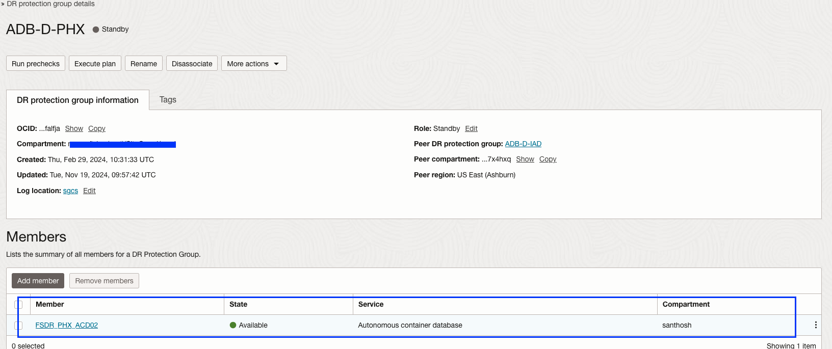 ADB-D-Standby member added.