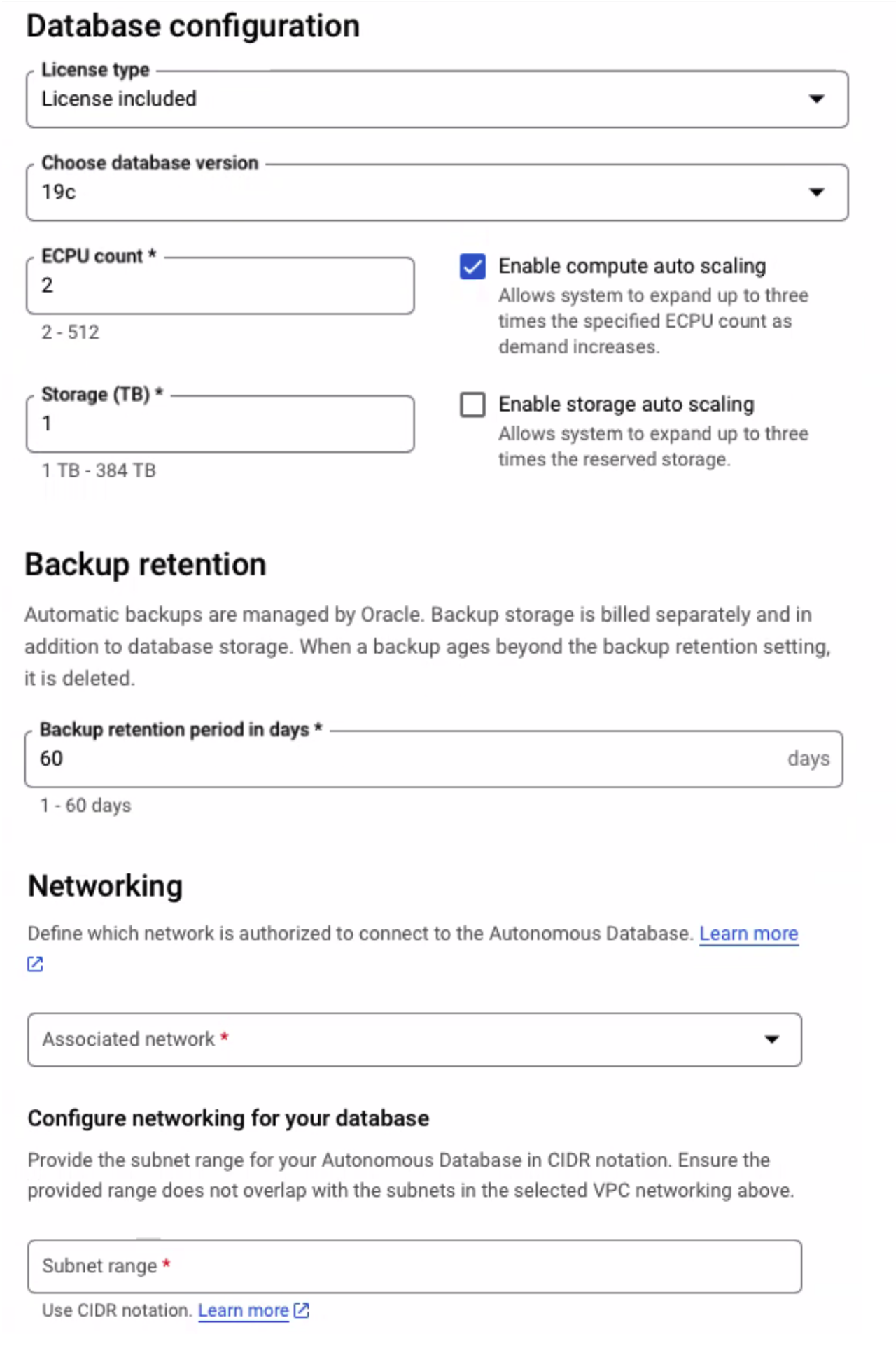 ADB GCP database information