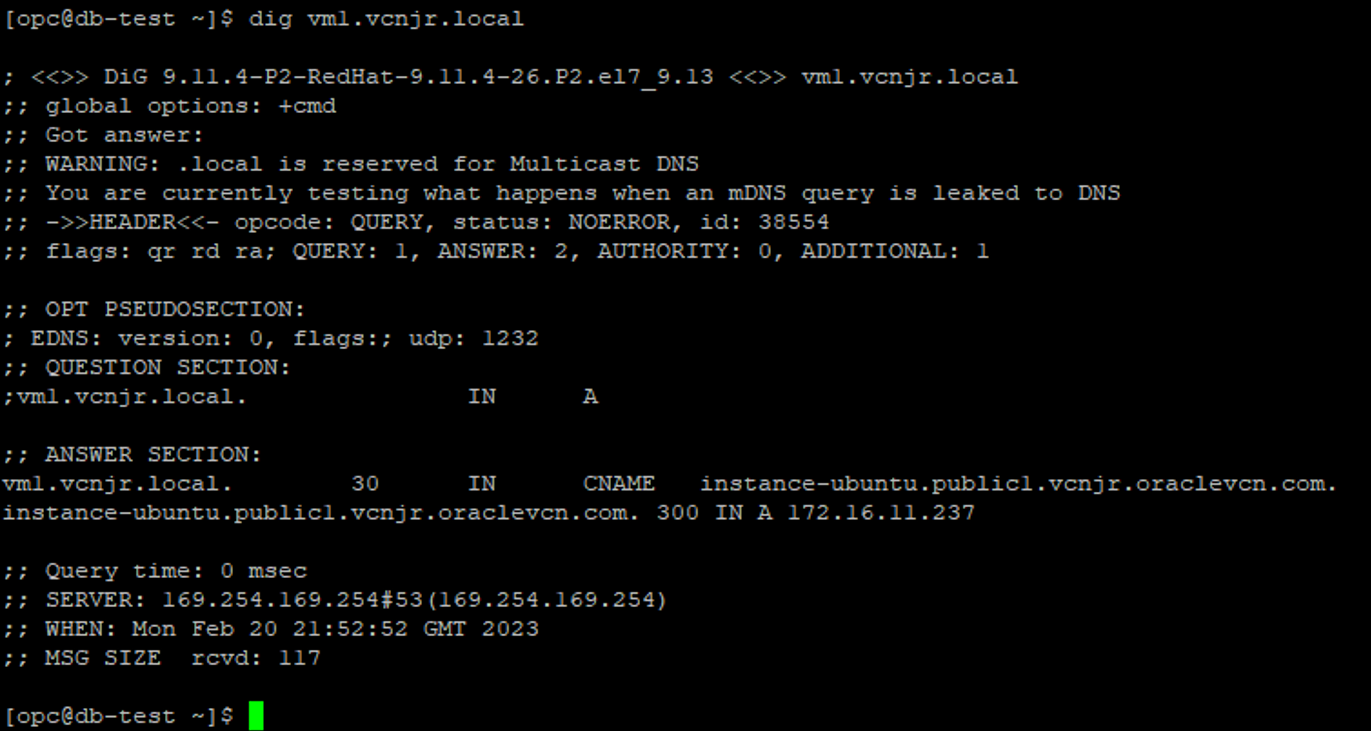 Figure 4: Custom private zone for DNS resolution