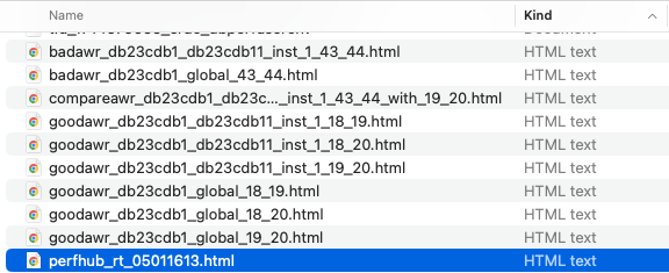 Database performance tuning - dbperf file