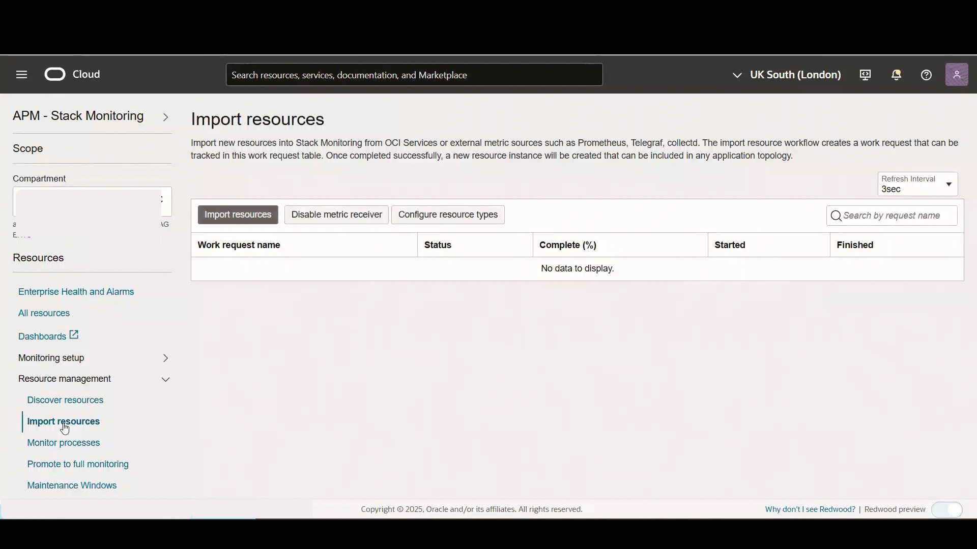 Enable Metric Receiver