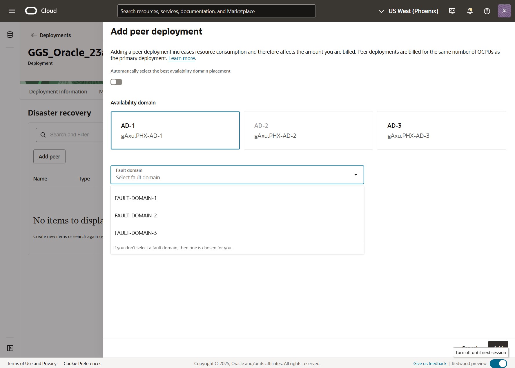 Select AD and FD manually