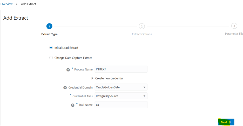 Initial Load Extract Creation - 1/2
