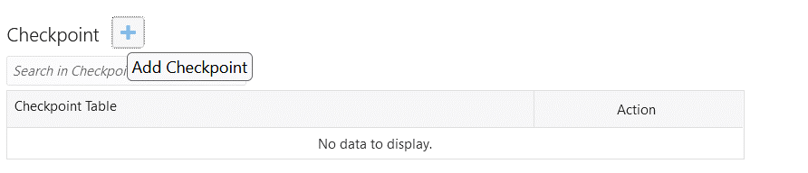 Create Checkpoint Table - 1/2